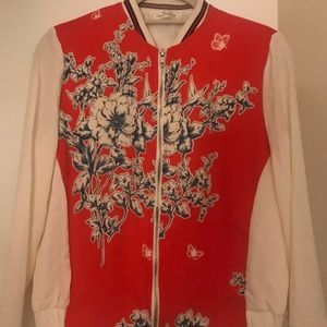 RED FLORAL JACKET
